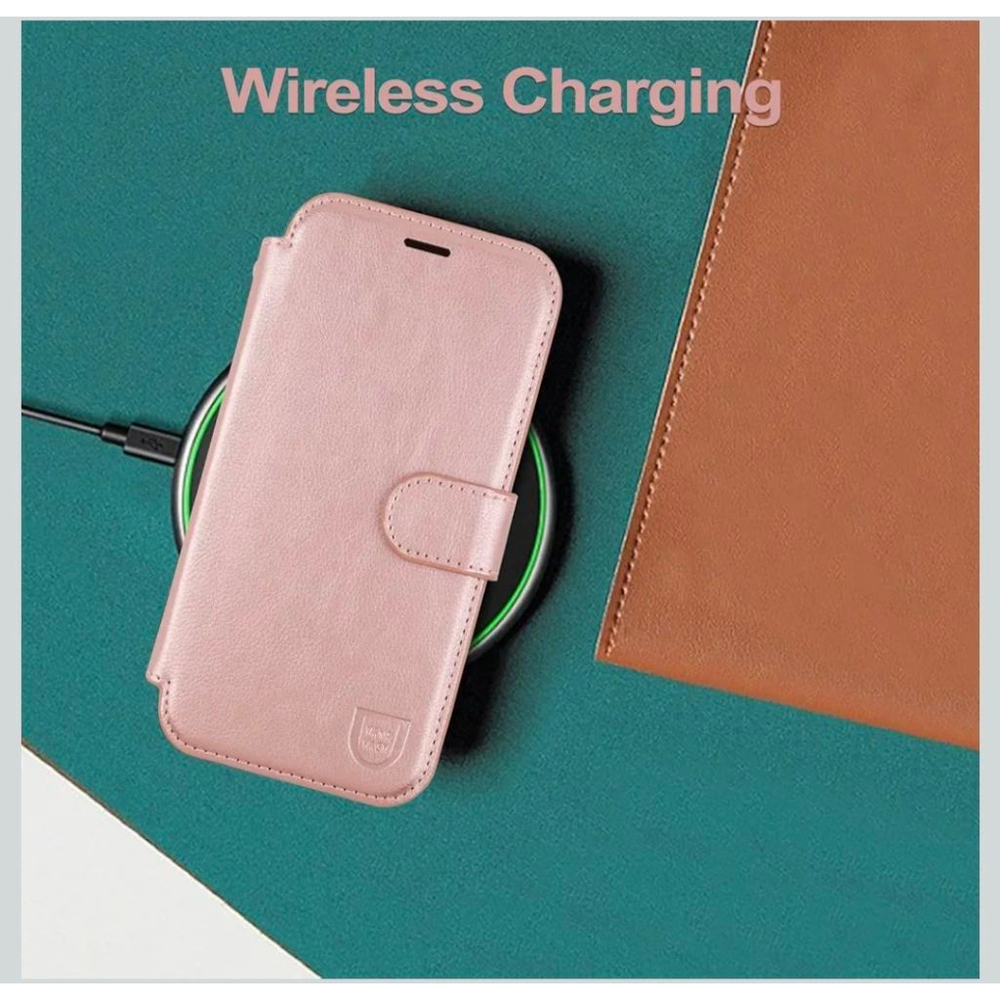 VANAVAGY Pink iPhone Air Wallet Case for Magsafe Wireless Charging One Size - Picture 6 of 6
